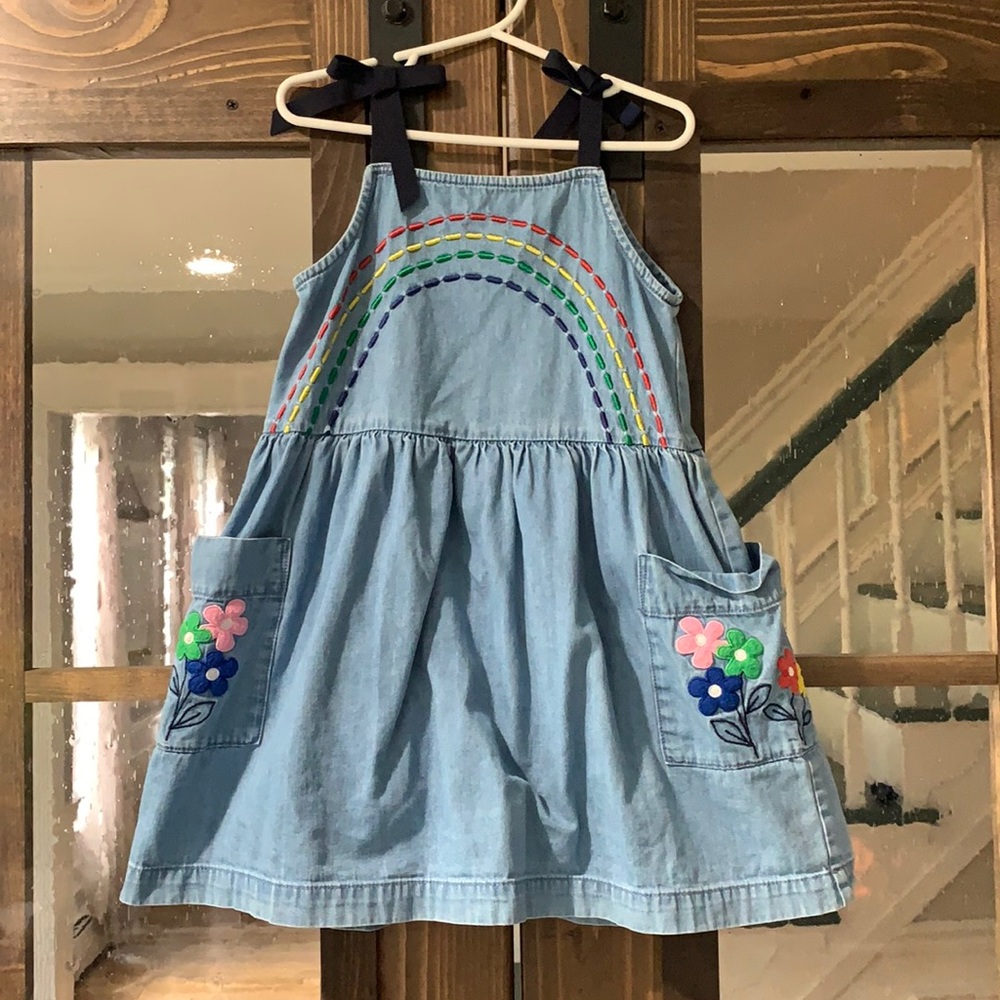 GUC Hanna Andersson rainbow flower dress